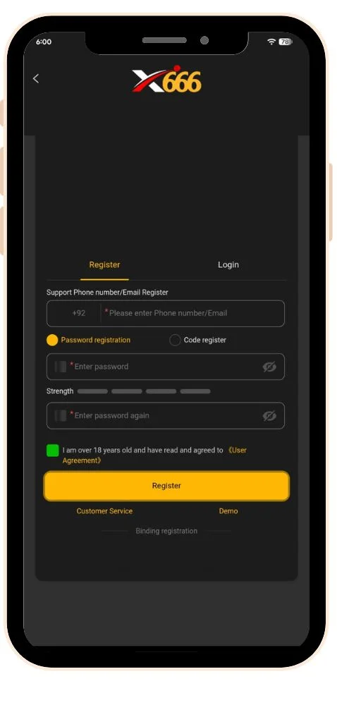 login and register